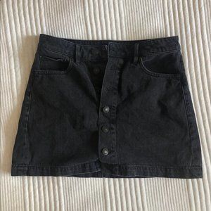 Black Jean mini-Skirt